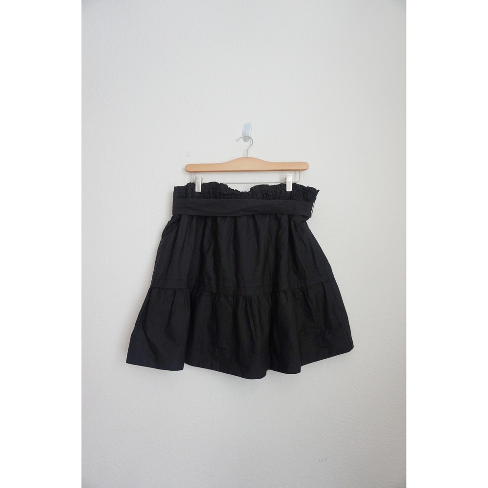 Anthrologie Black Tiered Ruffle Waist Tie Skirt size 2X NWT - Picture 5 of 8